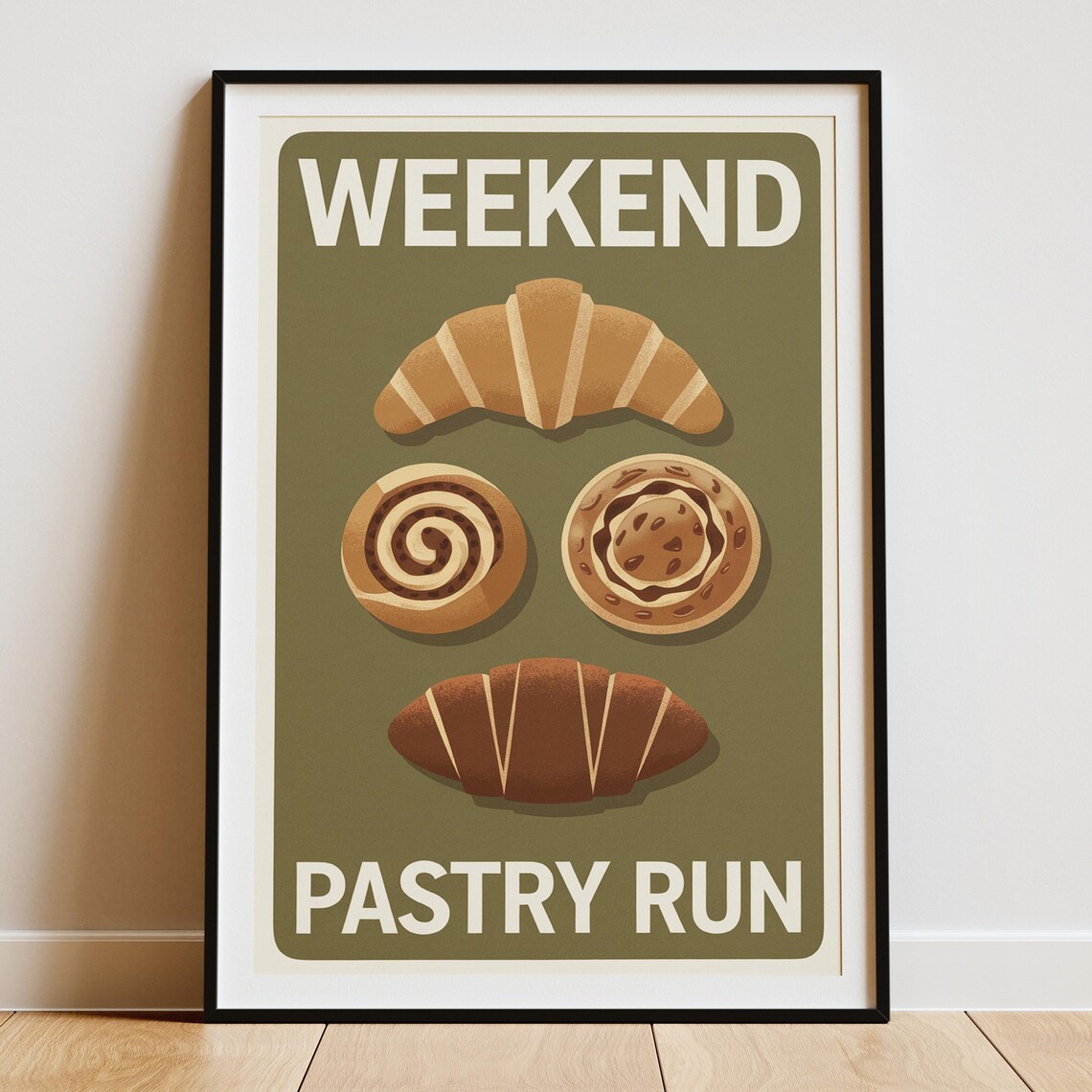 Weekend Pastry Run, Minimalist Kitchen Art Print - Image 5