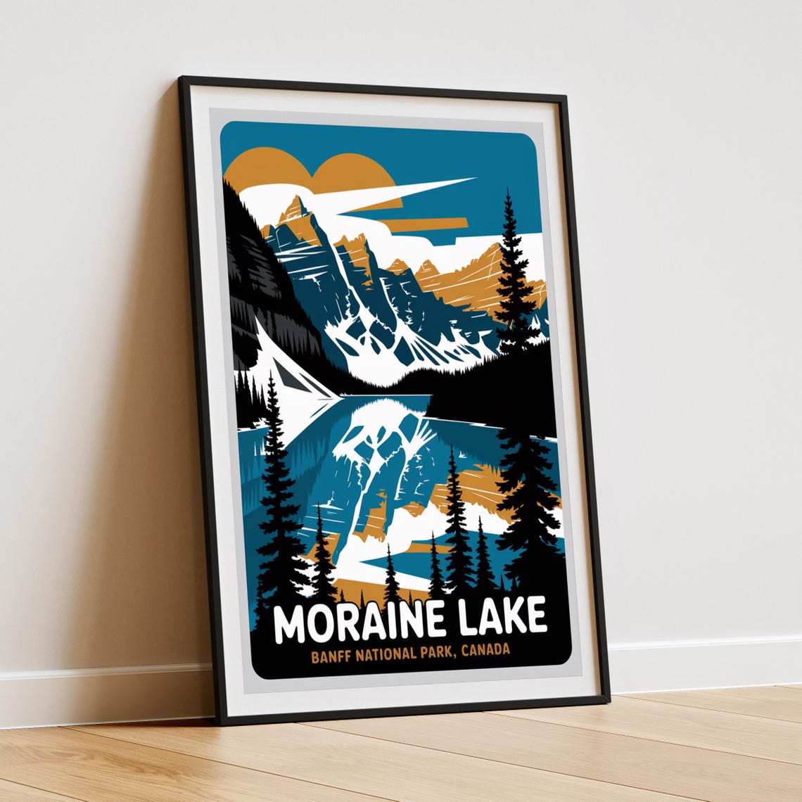 Moraine Lake Vintage Travel Poster, Banff National Park - Image 3