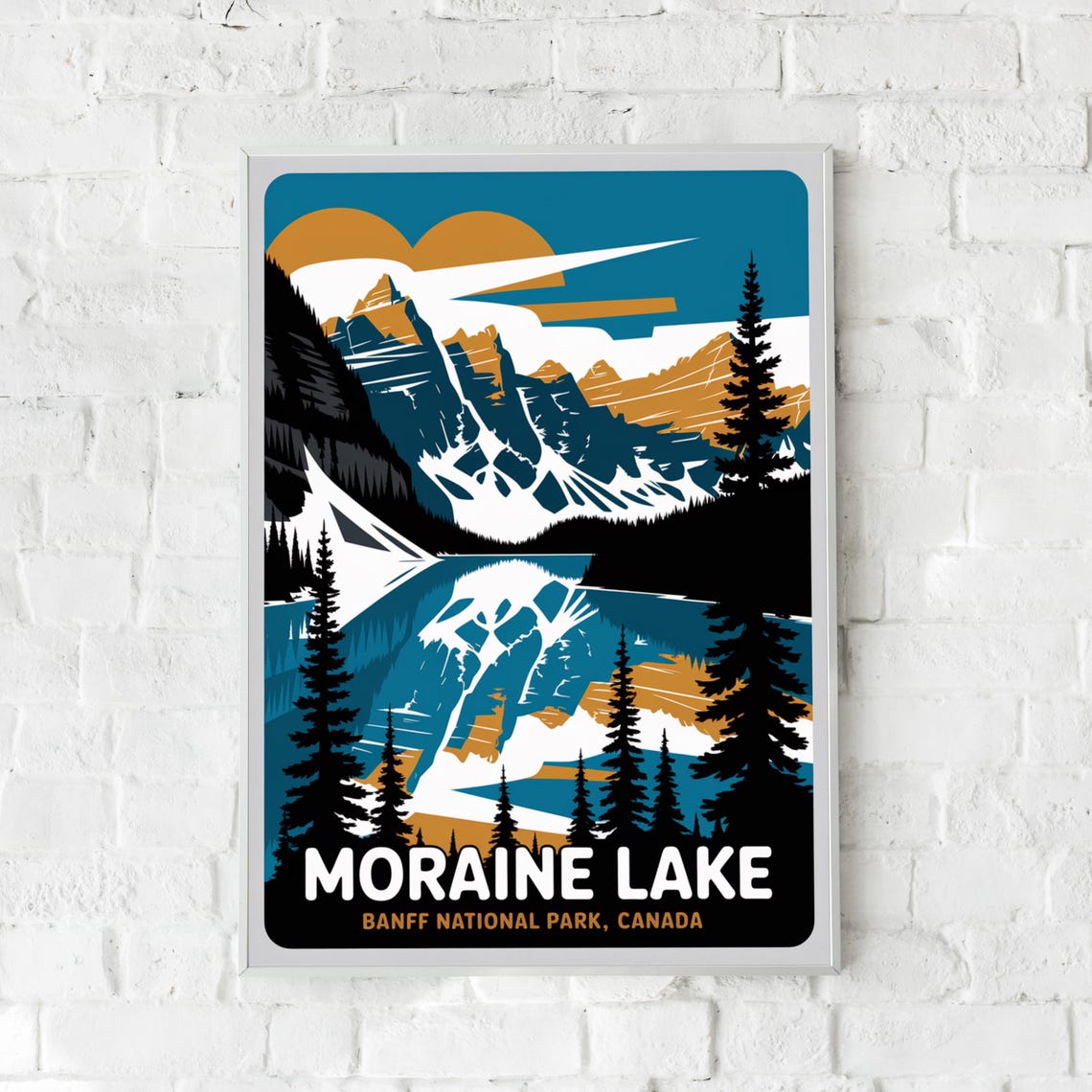 Moraine Lake Vintage Travel Poster, Banff National Park - Image 5