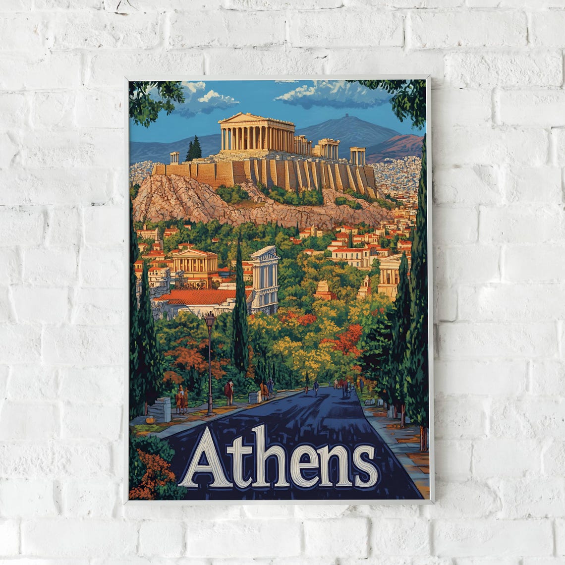 Athens Travel Poster, Greece Travel Gift - Image 3