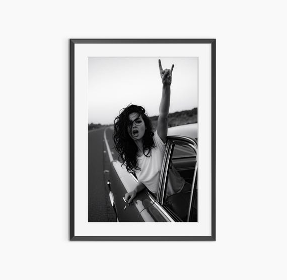 Sign Of The Horns Photography Prints Rock And Roll Wall Art Fashion Black White Museum Quality Poster