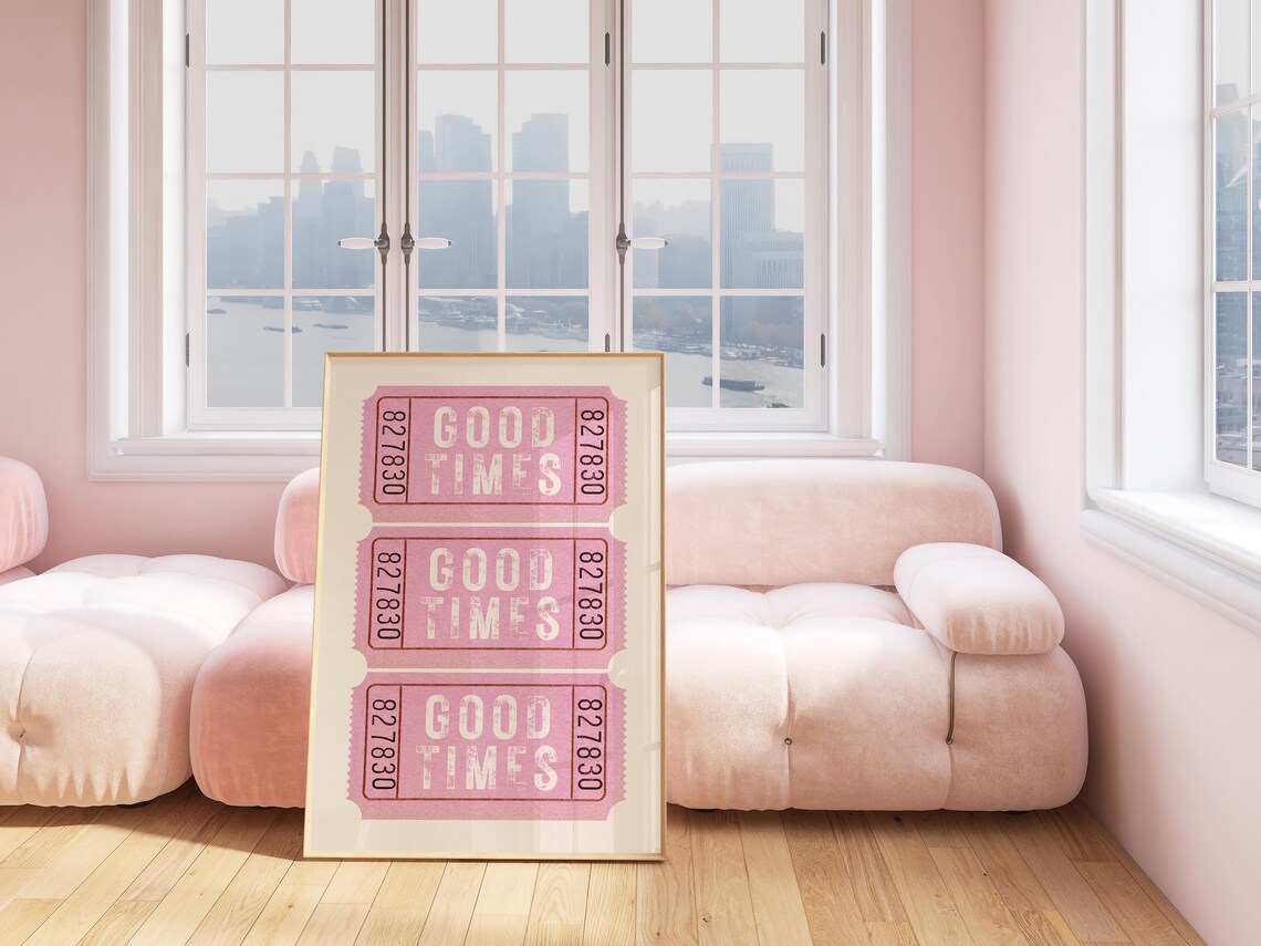 Good Times Ticket Retro Bar Cart Art Print - Image 2