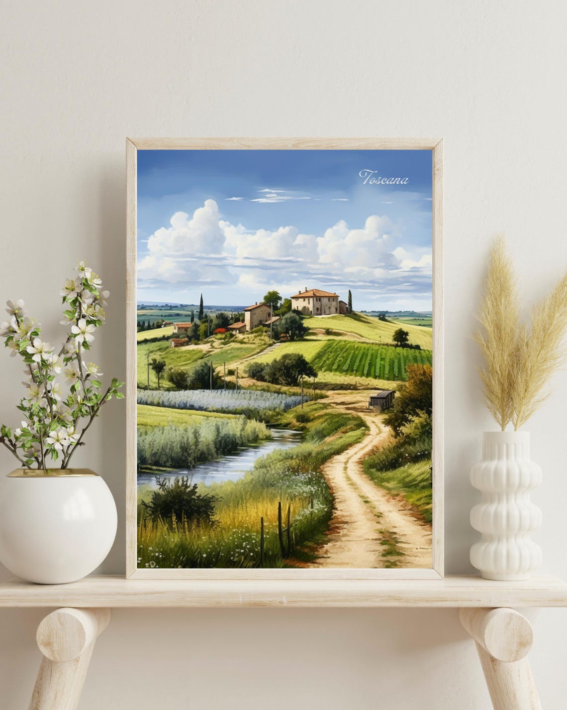 Tuscany Travel Poster, Italy Wall Decor