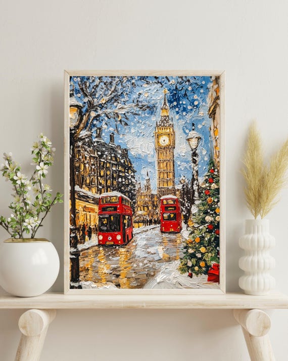 Winter London Minimalist Travel Poster