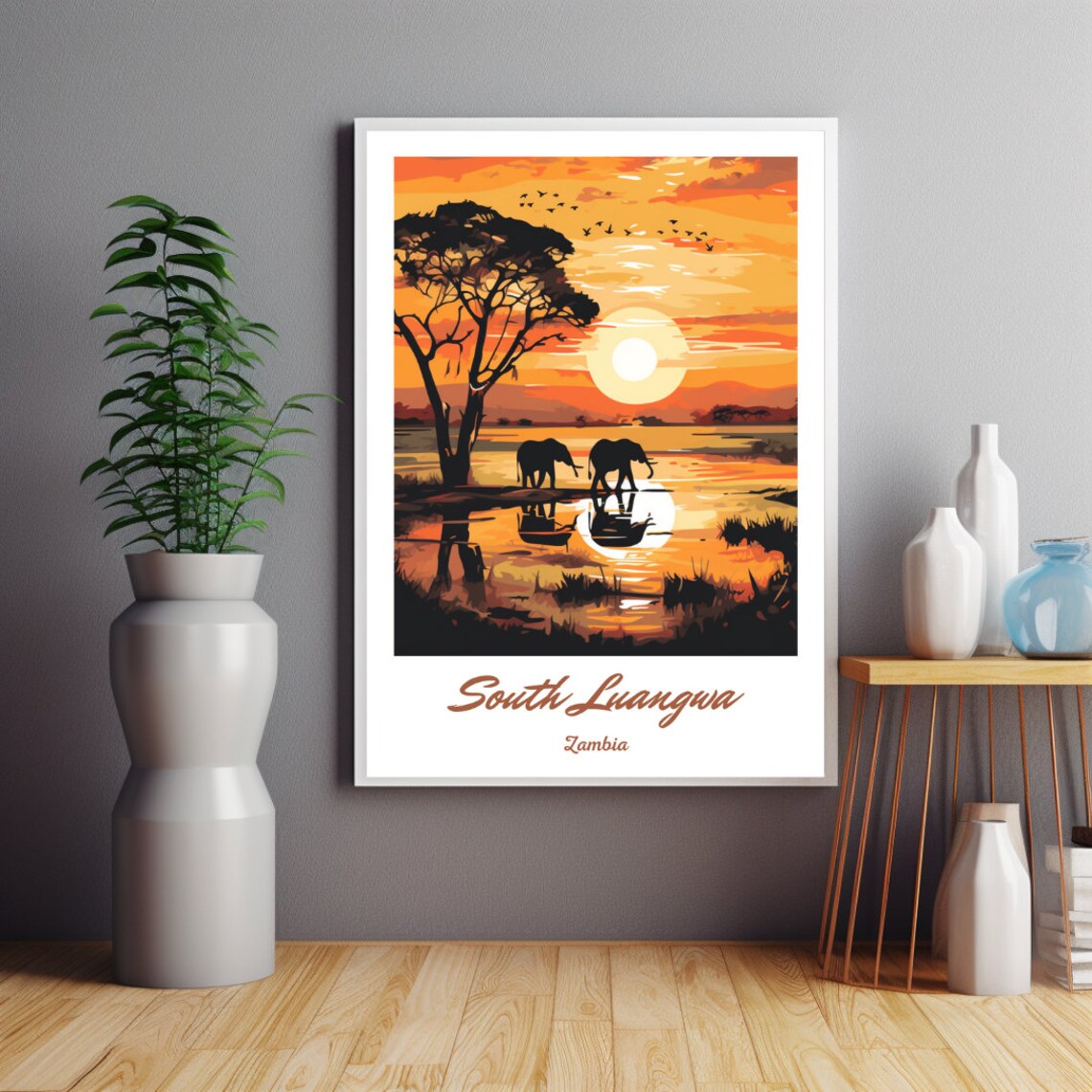 South Luangwa National Park, Zambia Travel Poster