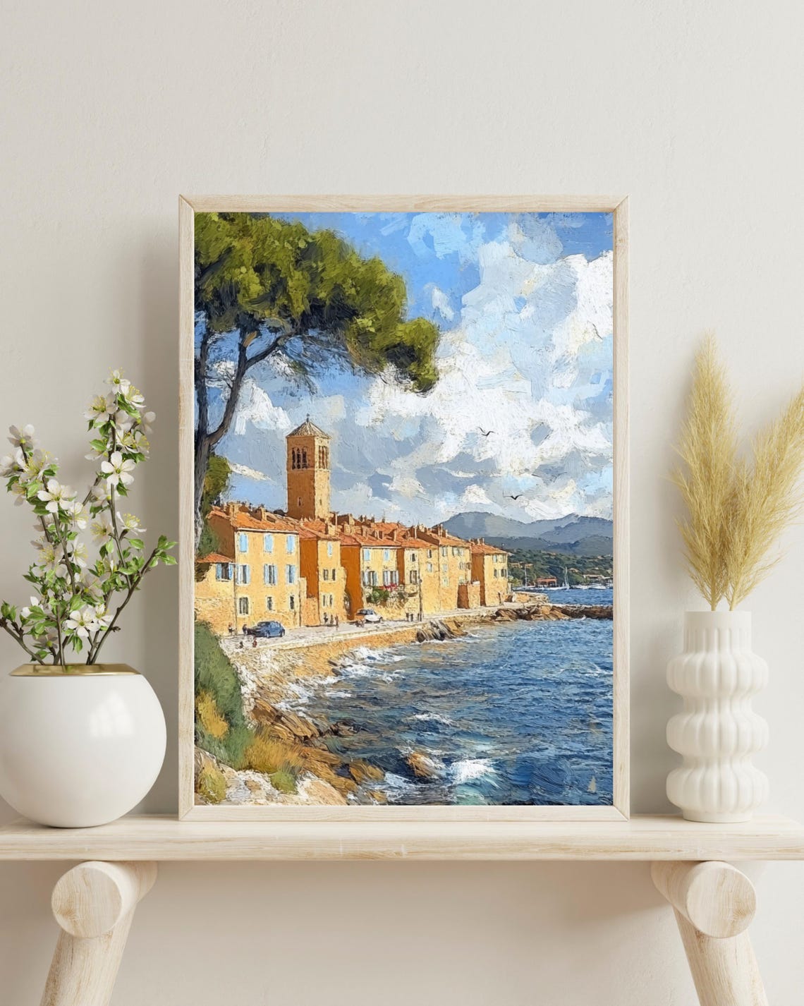 Saint Tropez Poster Saint Tropez Traditional Travel Print French Riviera Print Saint Tropez Art Print France Art Christmas Gift