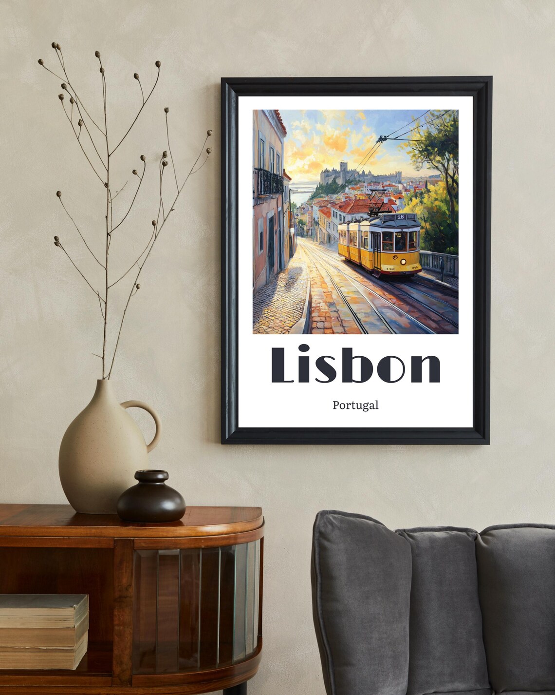Lisbon Portugal Travel Poster, Lisbon Tram 28 - Image 2