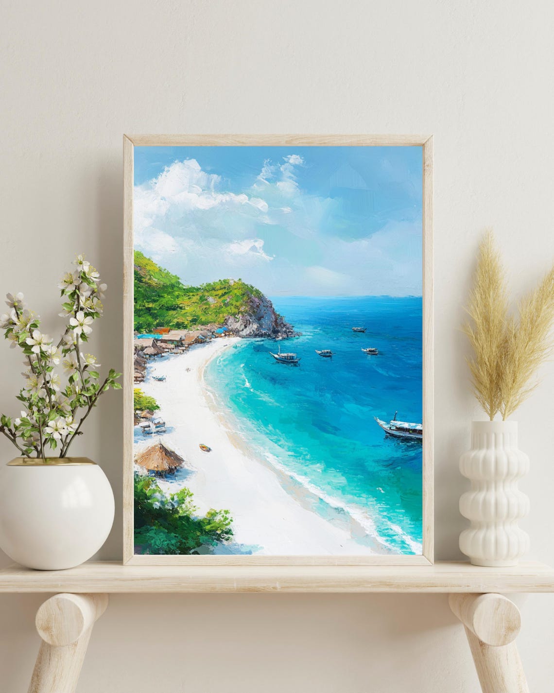 Con Dao Vietnam Travel Poster, Tropical Beach