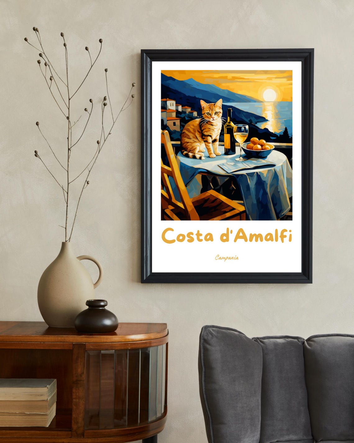Amalfi Coast Travel Poster, Amalfi Italy Gift - Image 2