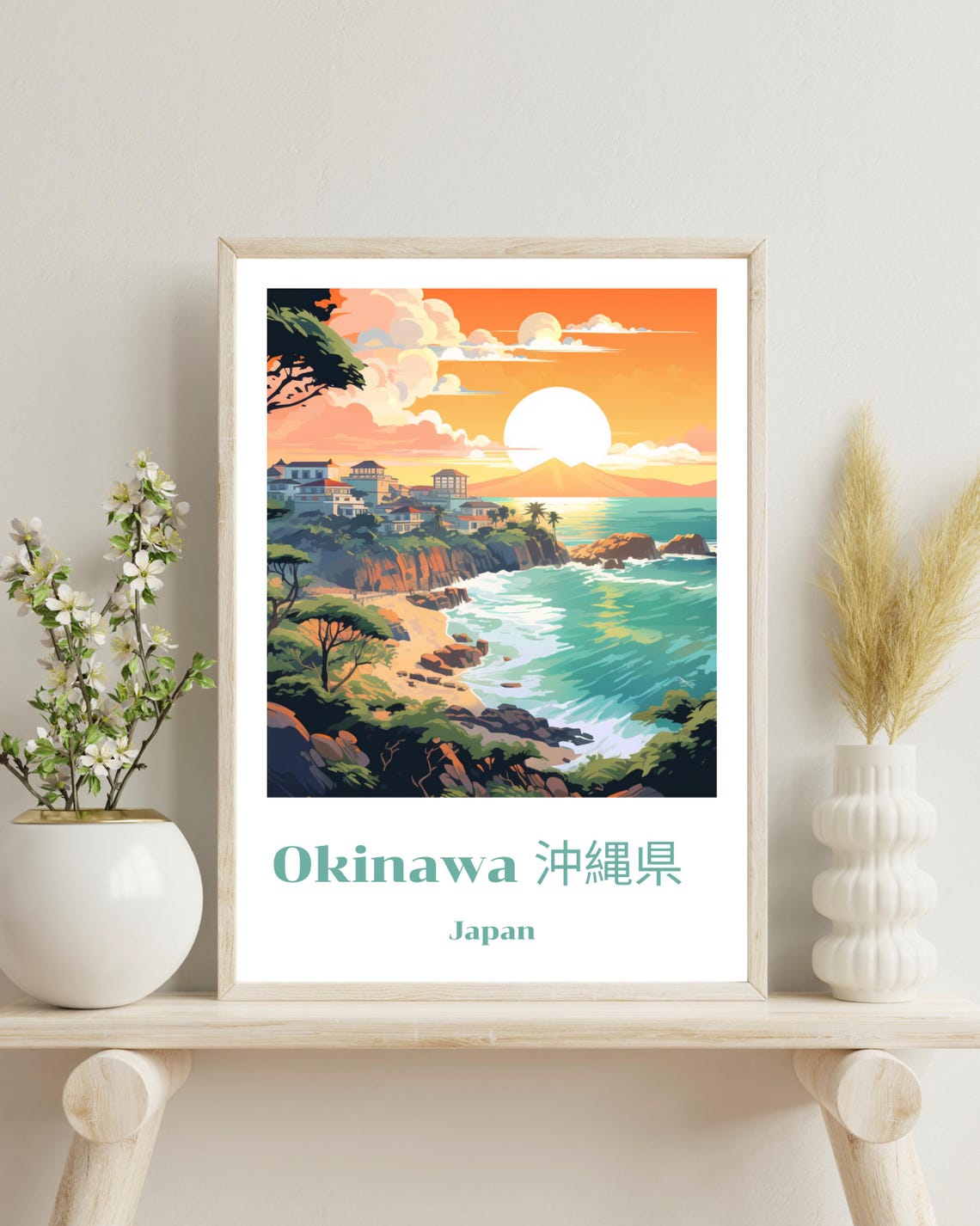 Okinawa Travel Poster, Japan Wall Art