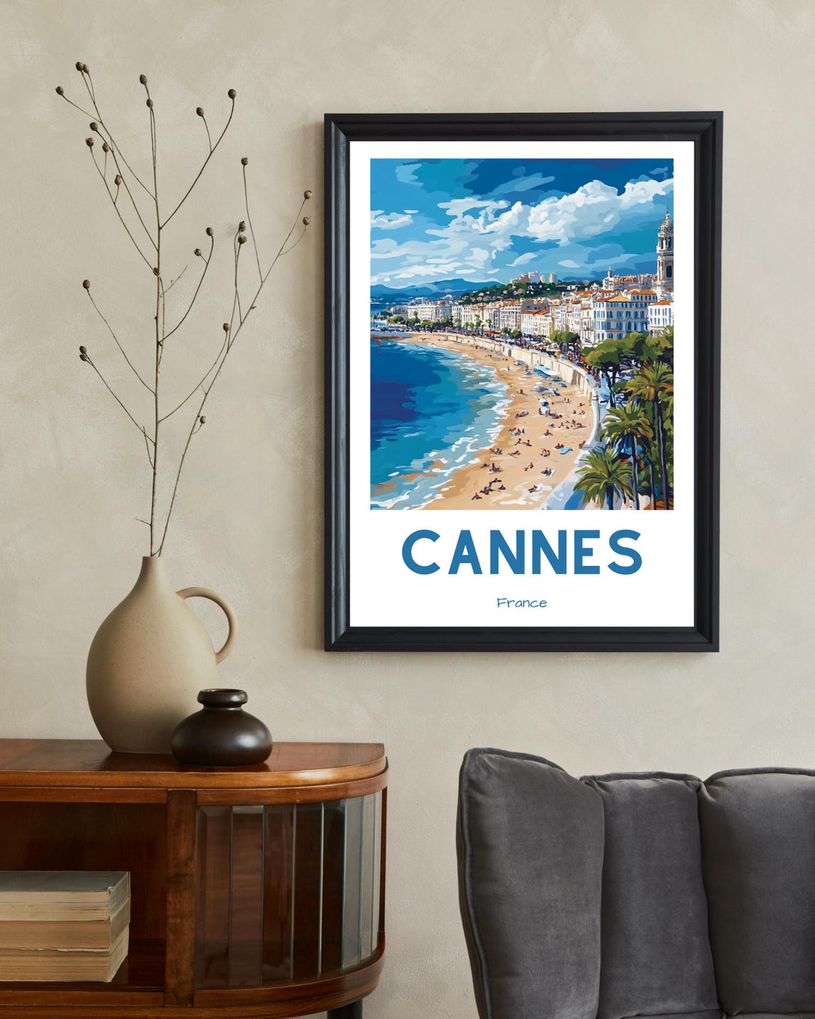 Cannes Travel Poster, French Riviera Art Gift - Image 2