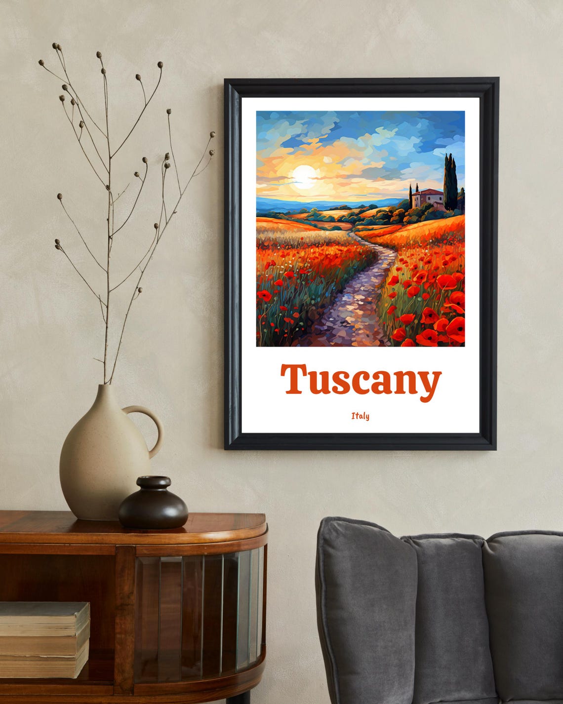 Toscana Travel Poster, Tuscany Italy Wall Decor - Image 2