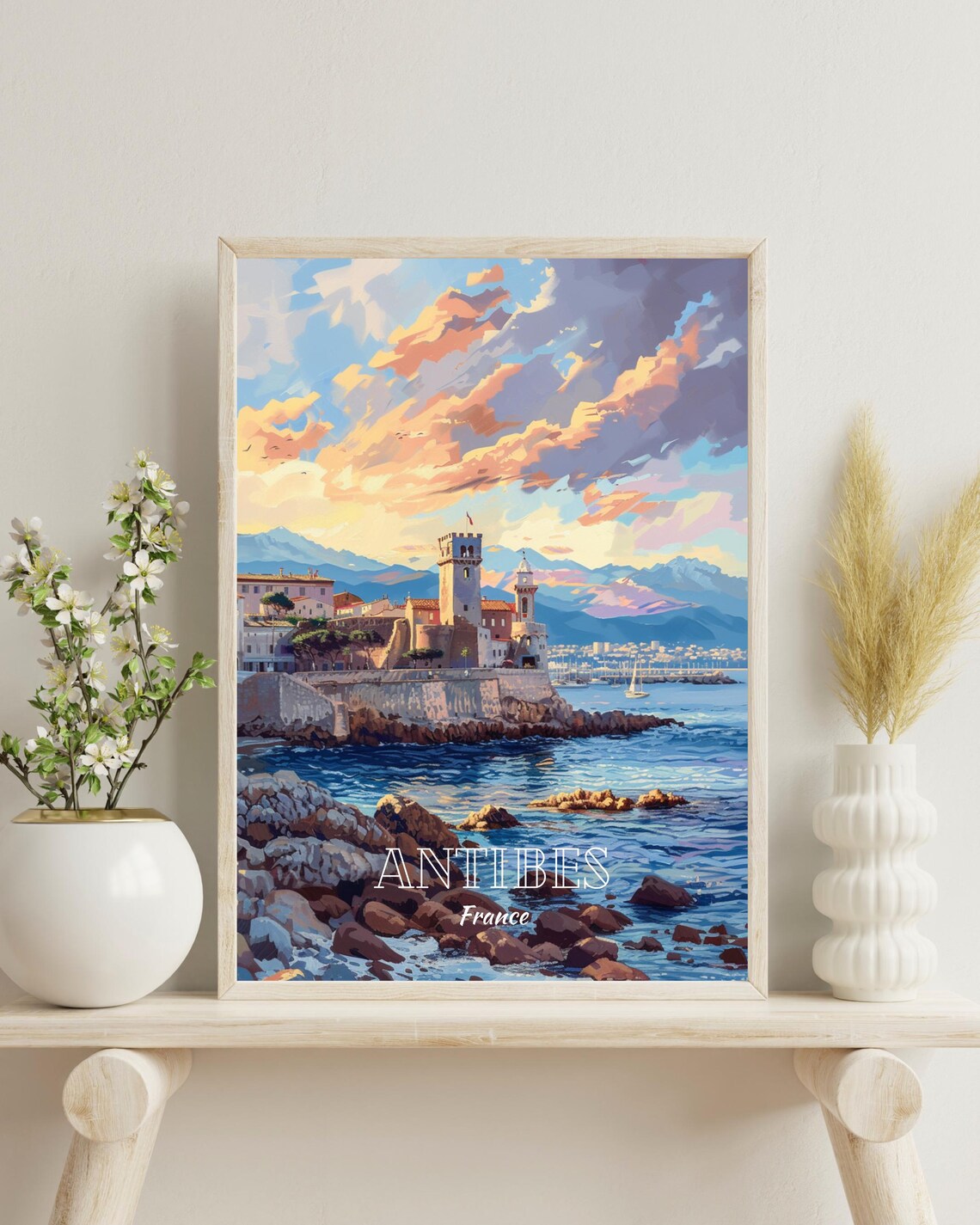 Antibes France Travel Poster, French Art Lovers Gift