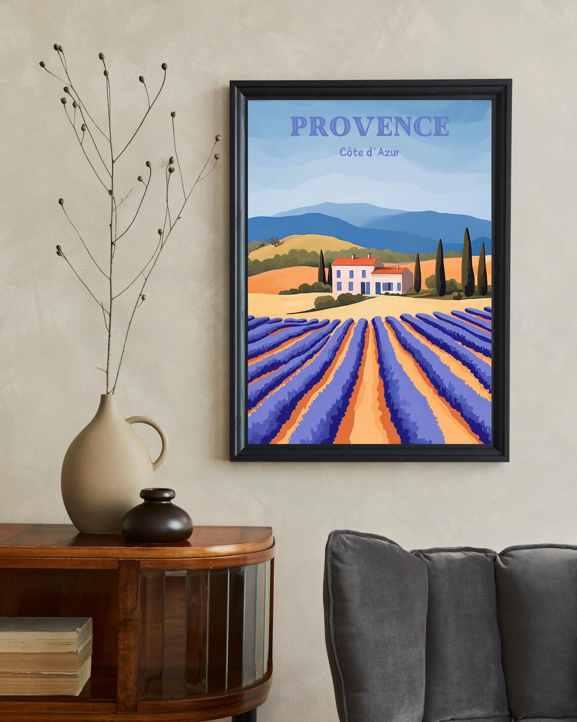 Provence Lavender Field - Vintage Travel Poster - Image 2