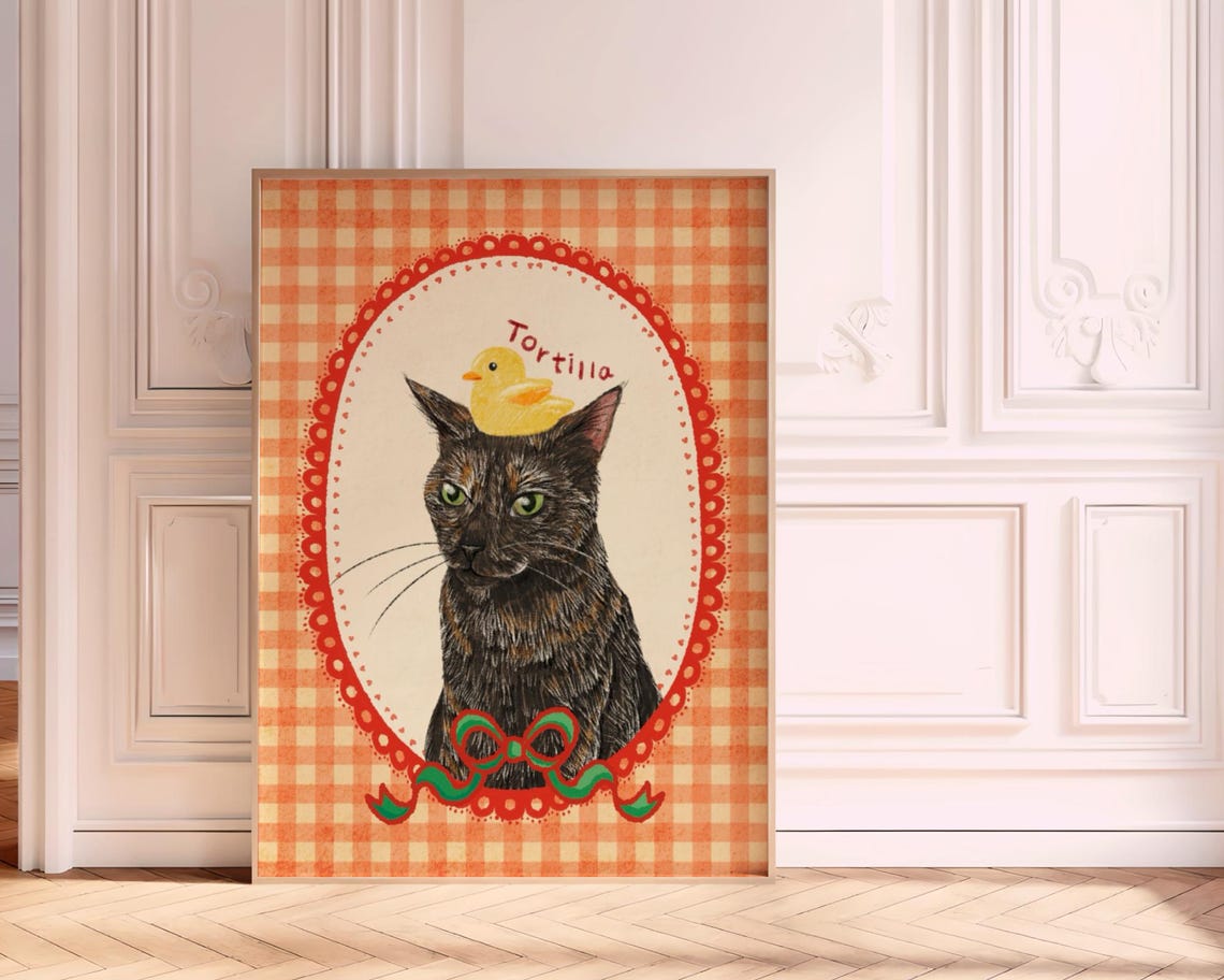 Badly Drawn Pet Portrait Personalized Cat Gift Unique Poster Lovers For Dog Custom Cute Art - Image 4