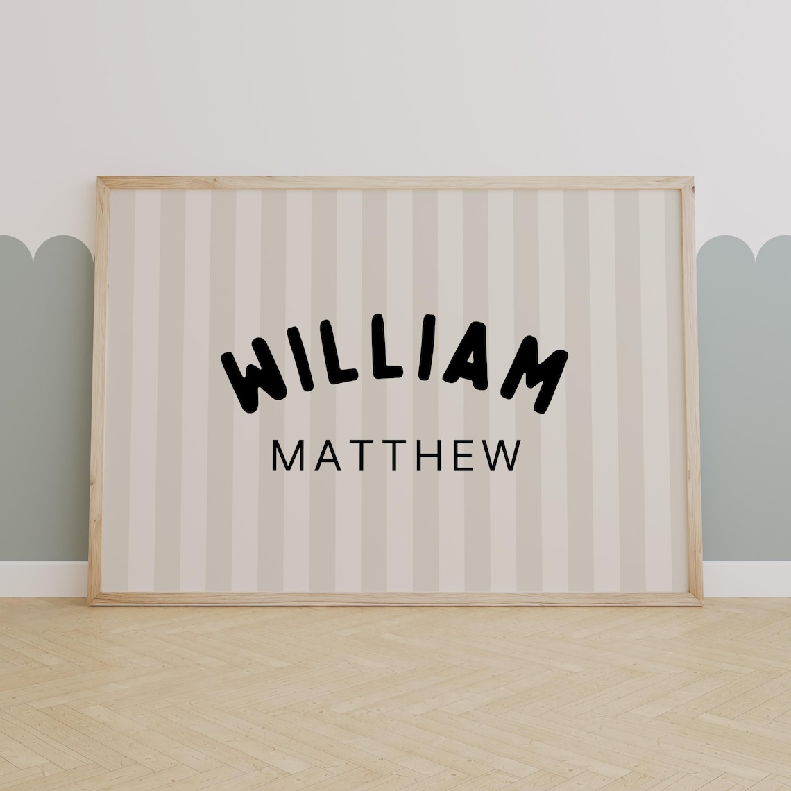 Custom Name Boho Nursery Decor, Boys Room Art Print
