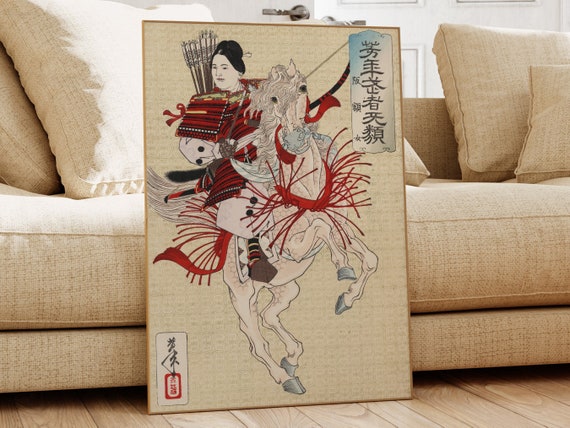 Lady Hangaku Tsukioka Yoshitoshi Famous Painting Classic Painting Museum Quality Print Vintage Wall Art Vintage Print