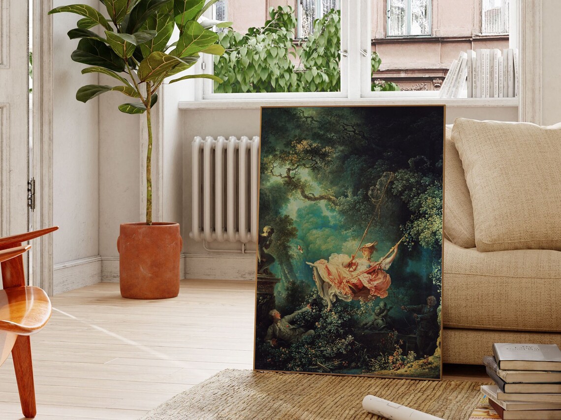 Jean-Honoré Fragonard The Swing Rococo Garden Romance Painting Poster - Image 3