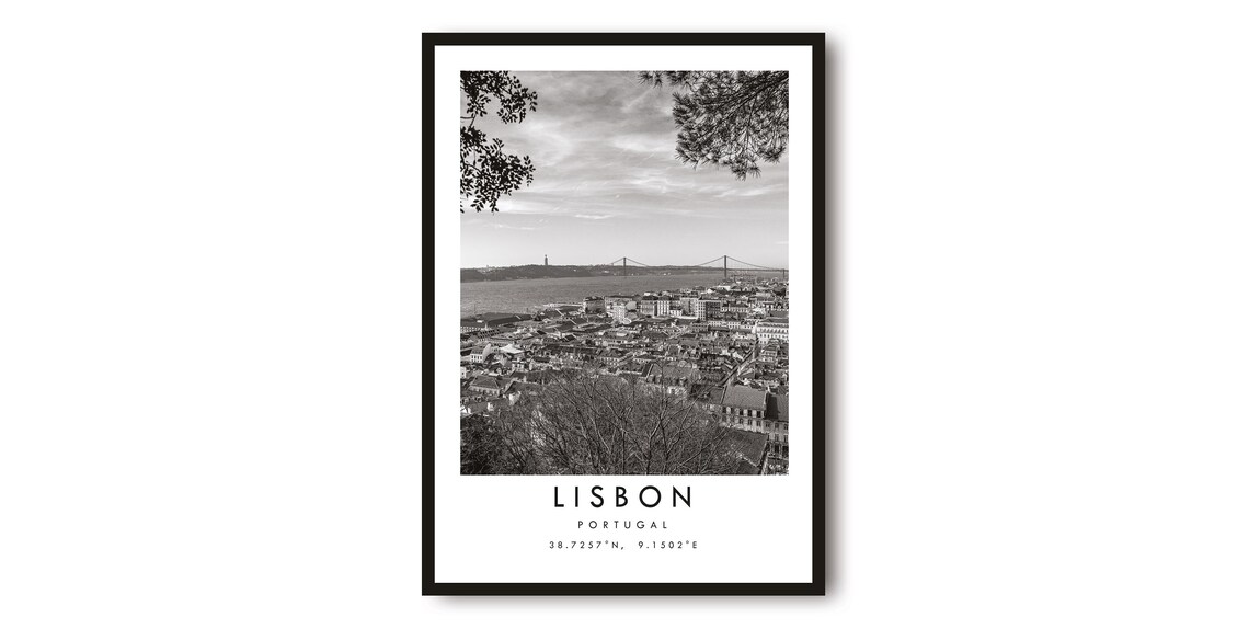 Lisbon Portugal Minimalist Travel Poster
