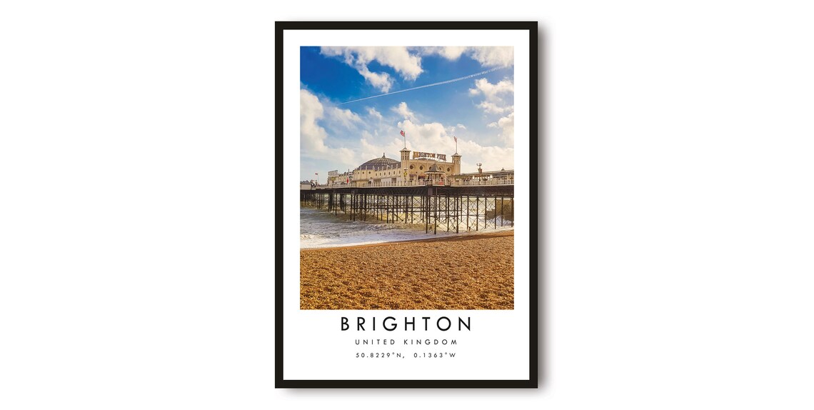 England Travel Poster, Unique Home Decor Print