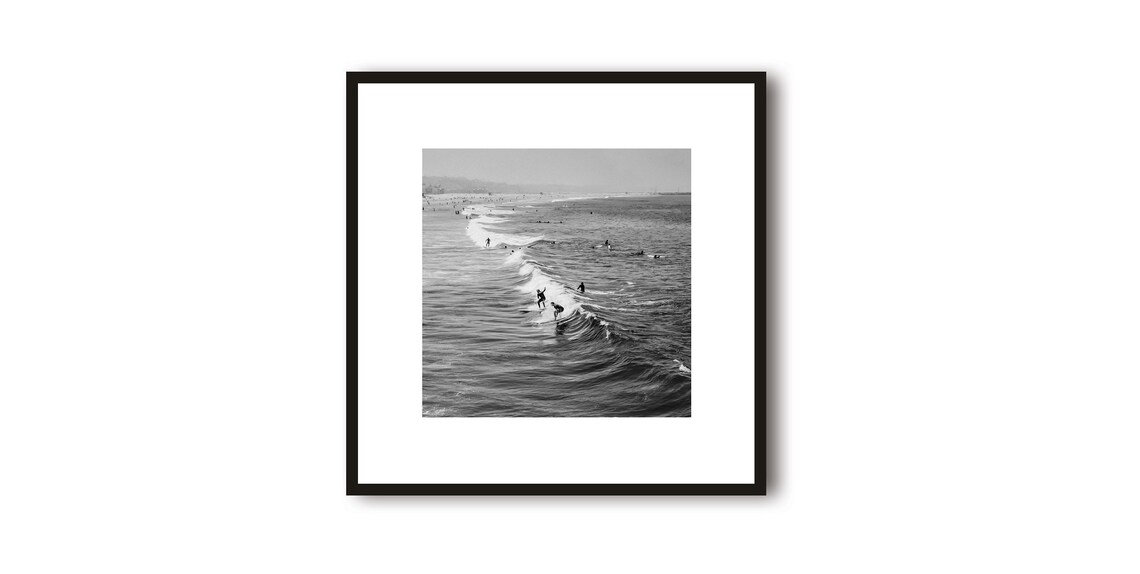 California Surf Campervan Travel Poster, Minimalist