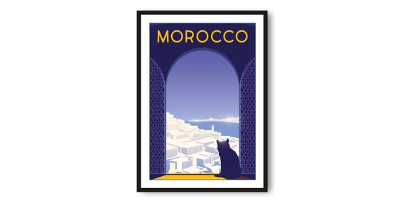 Morocco Travel Poster Colourful Print Unique Wall Art Minimalist Home Dcor City A1a2a3a4a5