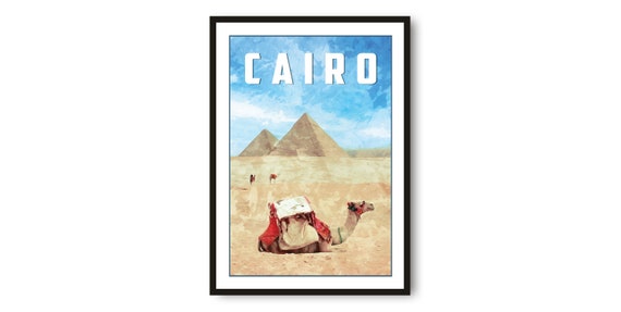 Cairo Egypt Travel Poster Minimalist City Art Print