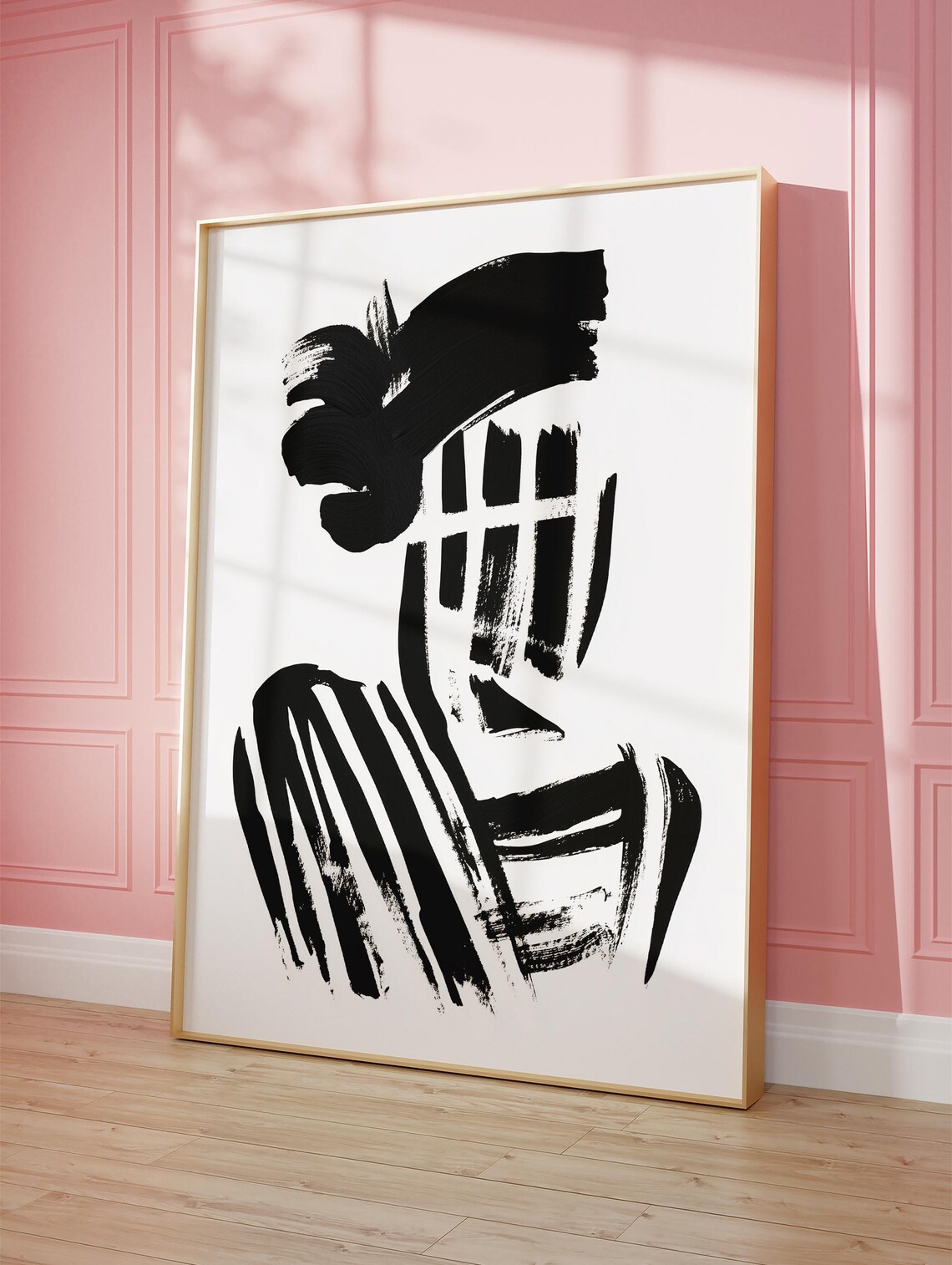 Abstract Brush Stroke Art, Minimalist Wall Art - Image 2