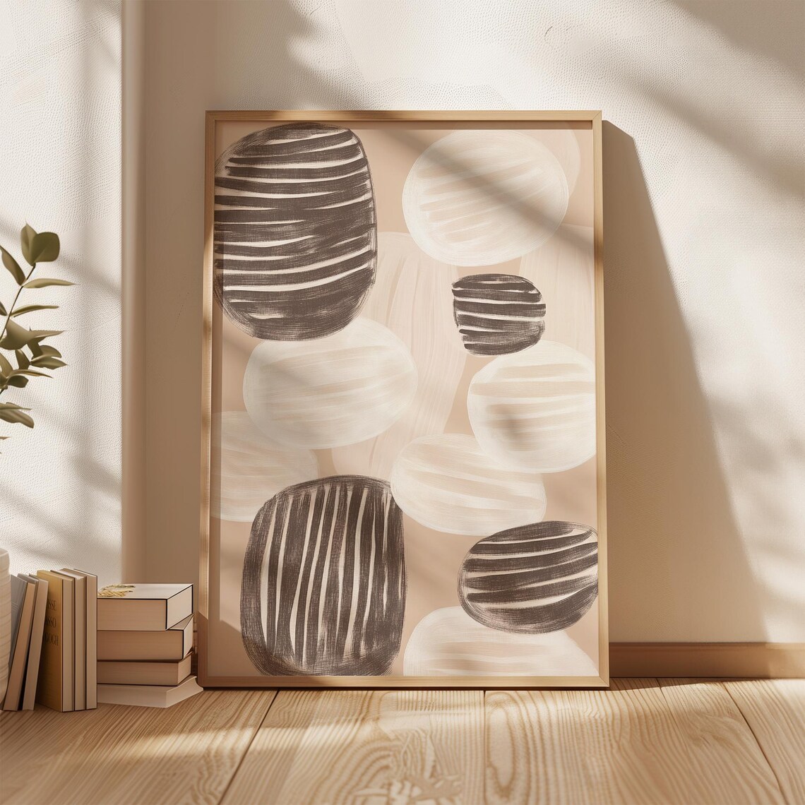 Contemporary Minimalist Pebble Pattern, Abstract Stones - Image 3