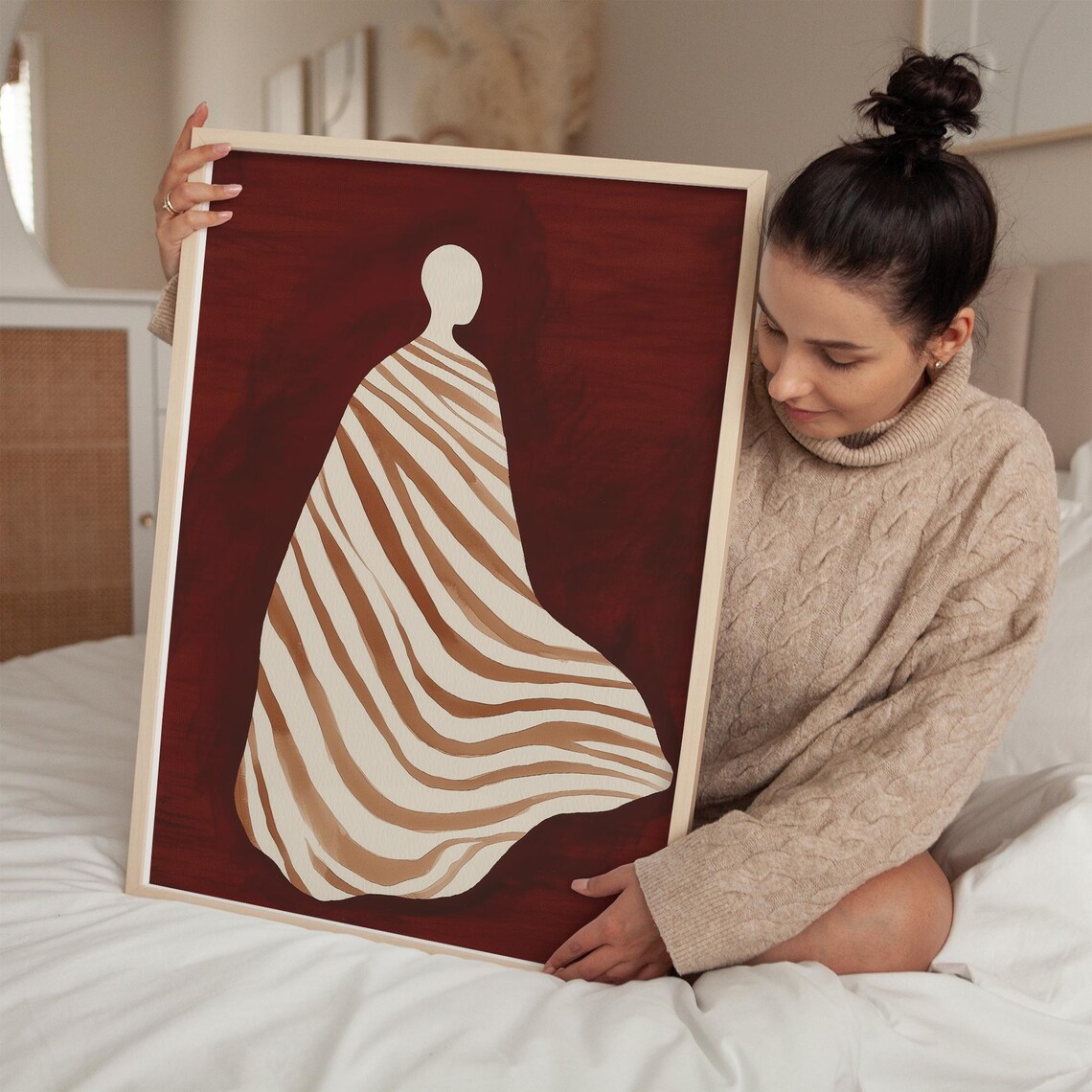 Minimalist Abstract Figure Art Print, Elegant Figurative Artwork - Image 5