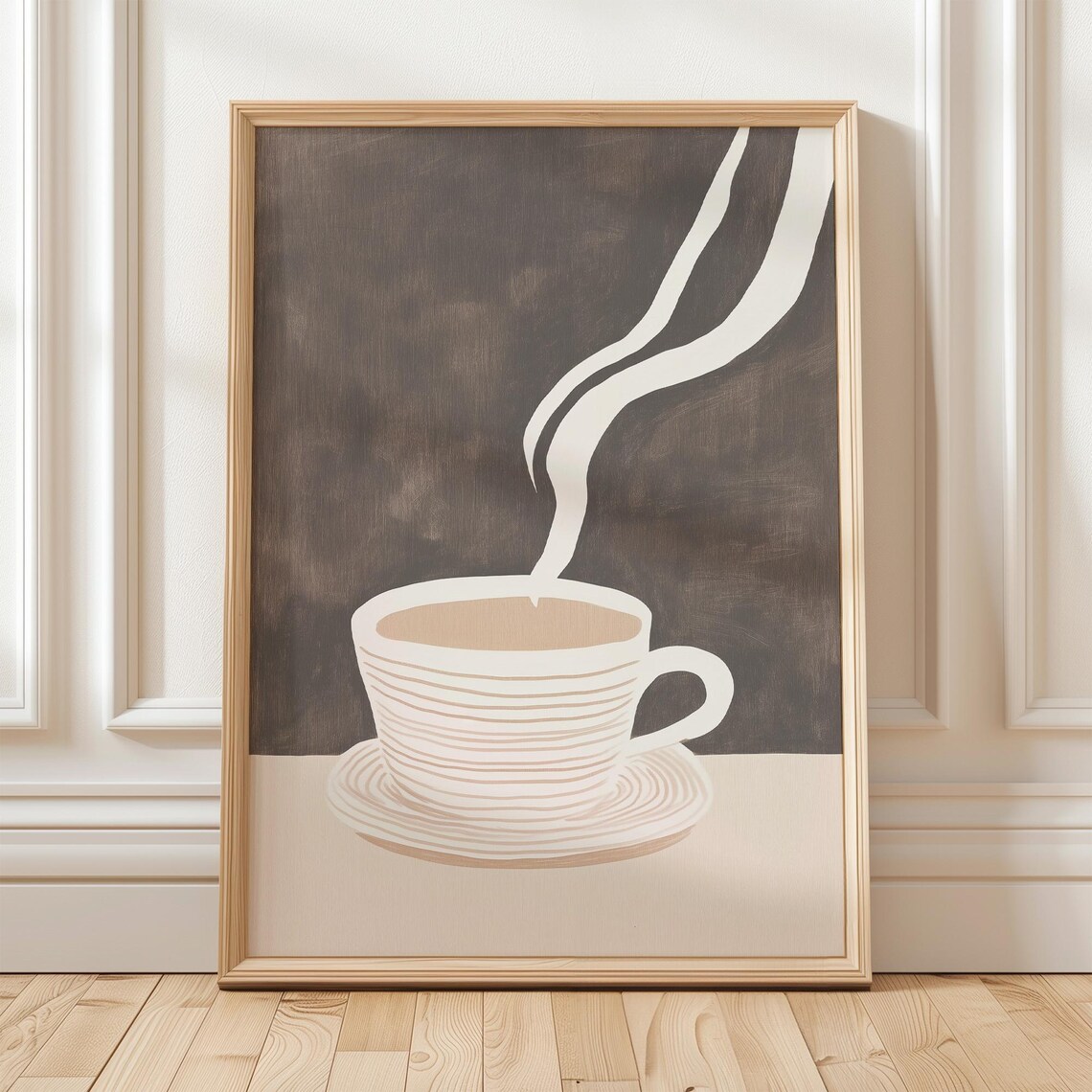 Minimalist Coffee Cup Abstract, Modern Kitchen Decor - Image 5