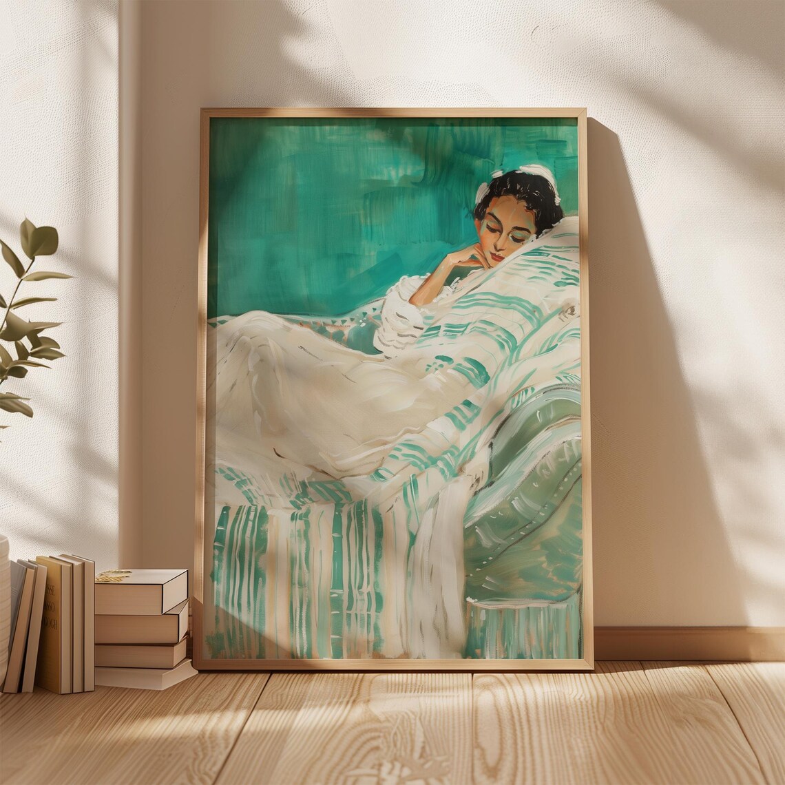 Sleeping Woman, Minimalist Bedroom Decor Poster - Image 3