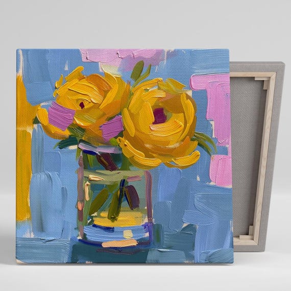 Sunflower Burst, Contemporary Floral Art Print