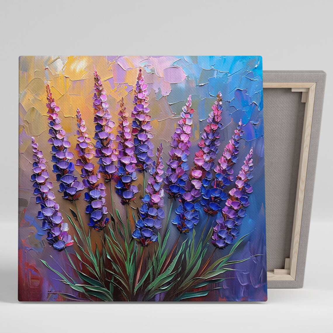 Lavender Floral Bohemian Poster Print, Vibrant Blooms