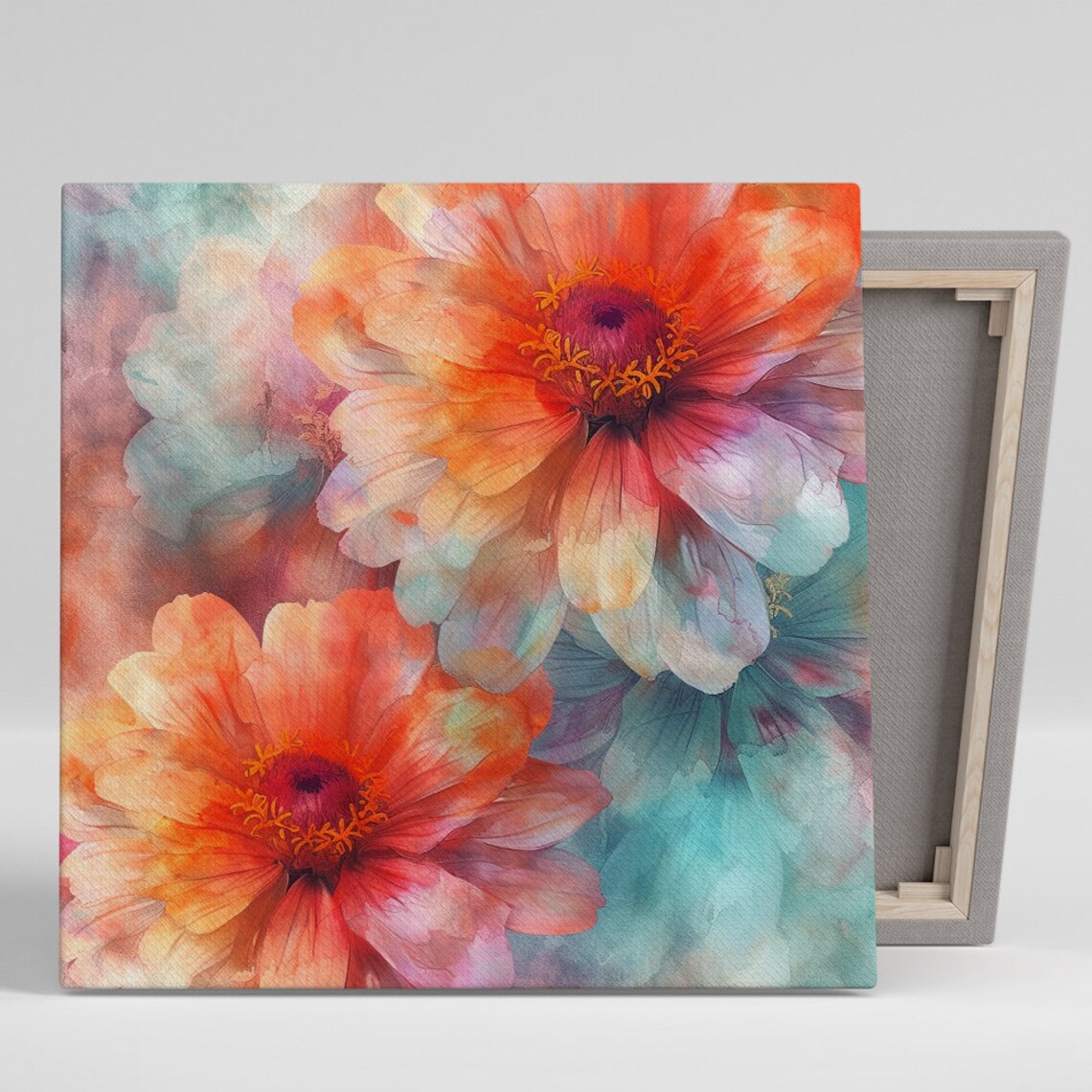 Dahlia Floral Wall Art Print, Contemporary Decor