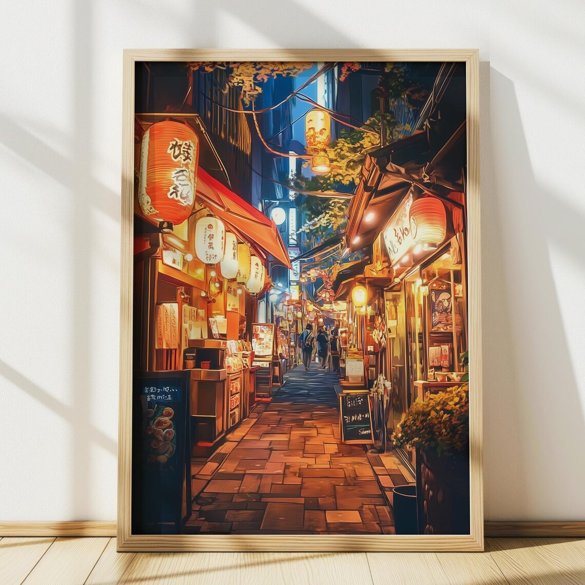 Tokyo Alley Wall Art Print, Anime Manga Style