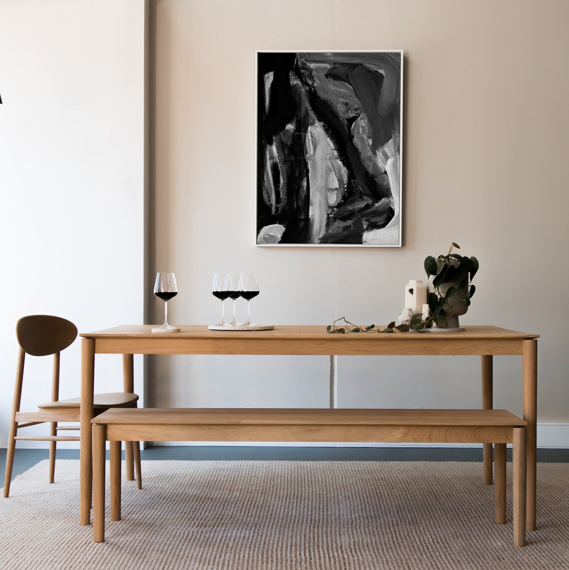 Black Abstract Art Print, Contemporary Abstract Poster - Image 3