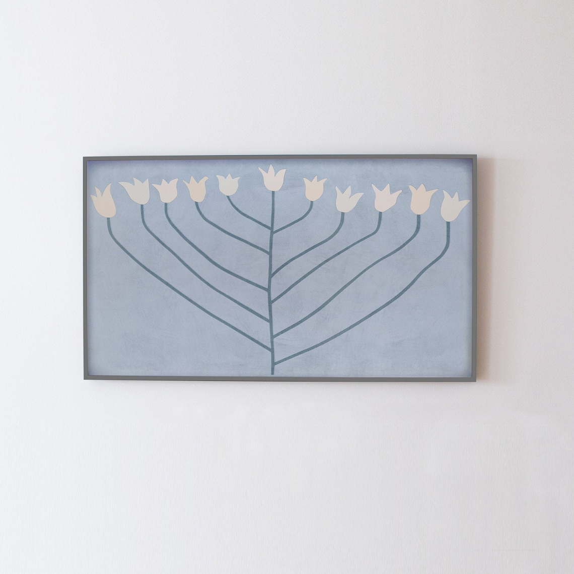 Modern Abstract Flower Art Print, Scandi Boho