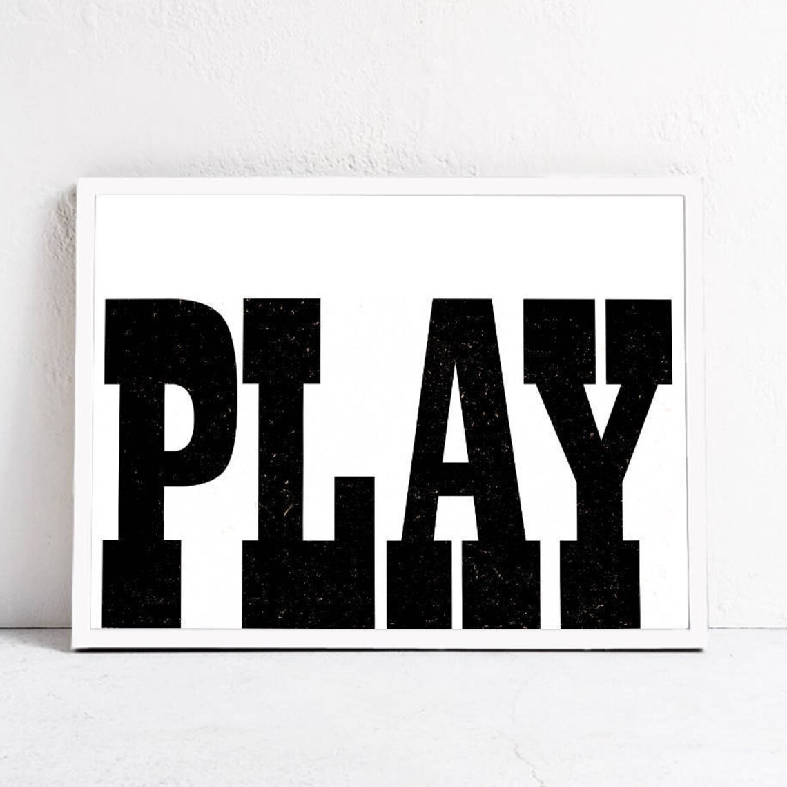 Play Sign, Playroom Kids Room Decor Art Print