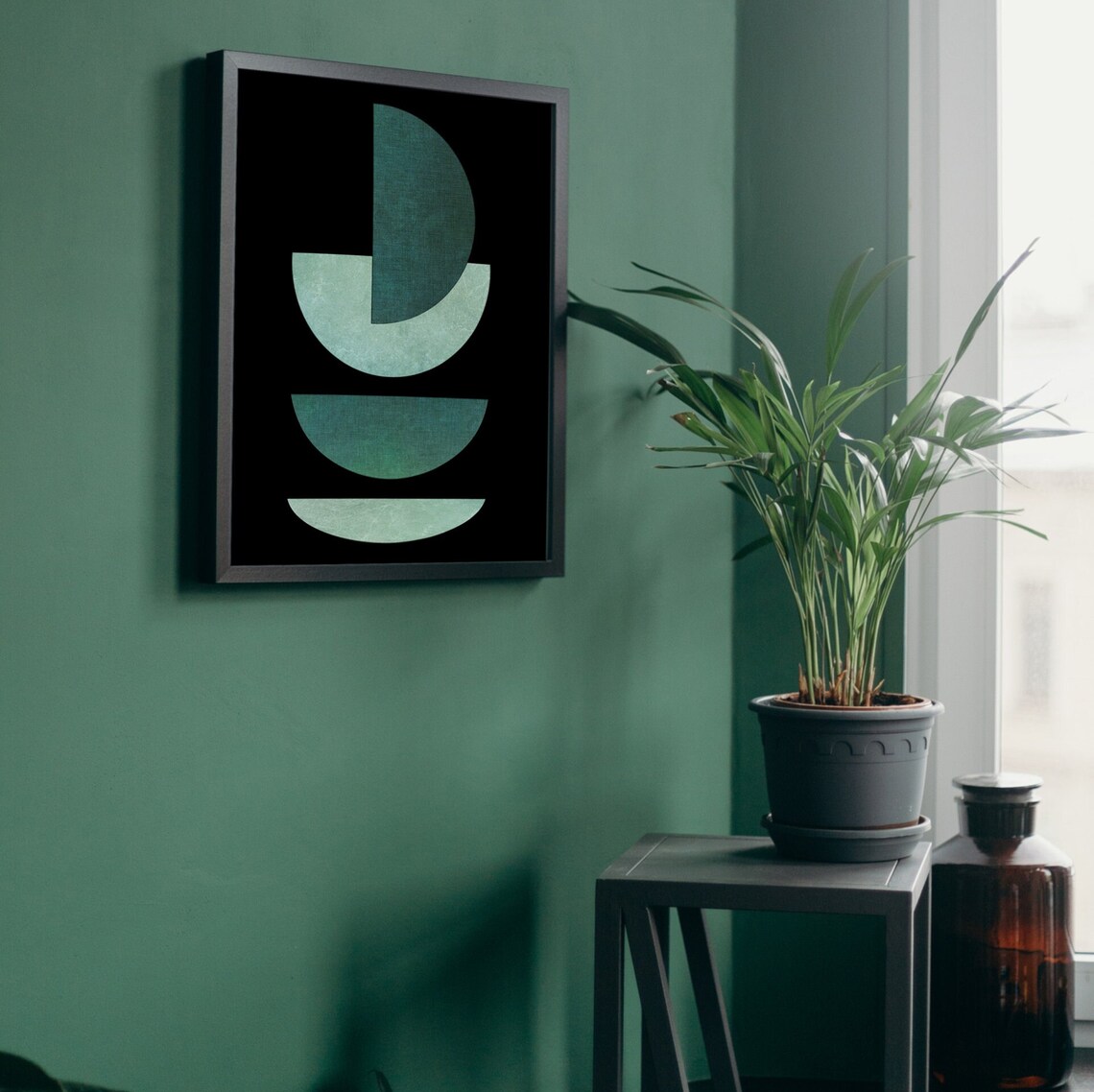Geometric Abstract, Mid-Century Modern Poster - Image 3