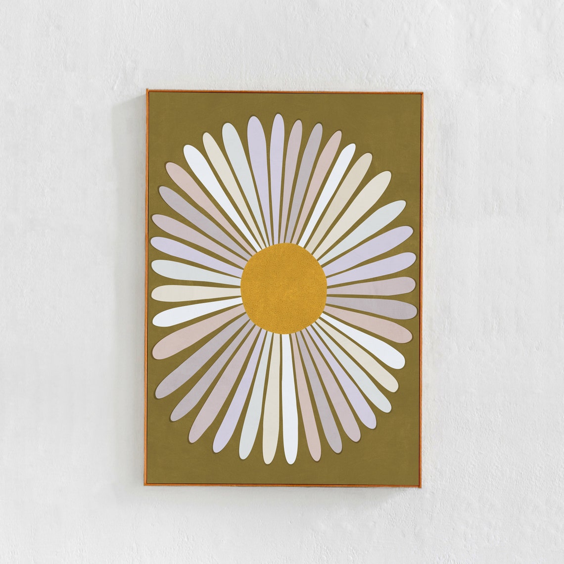 Daisy Flower Floral Art, Scandi Boho Art Print