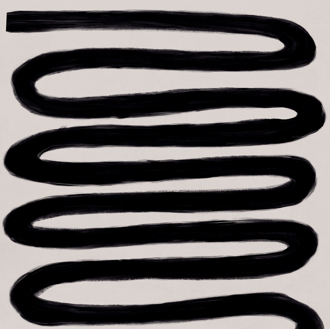 Abstract Black and White Art Print, Contemporary Decor - Image 2