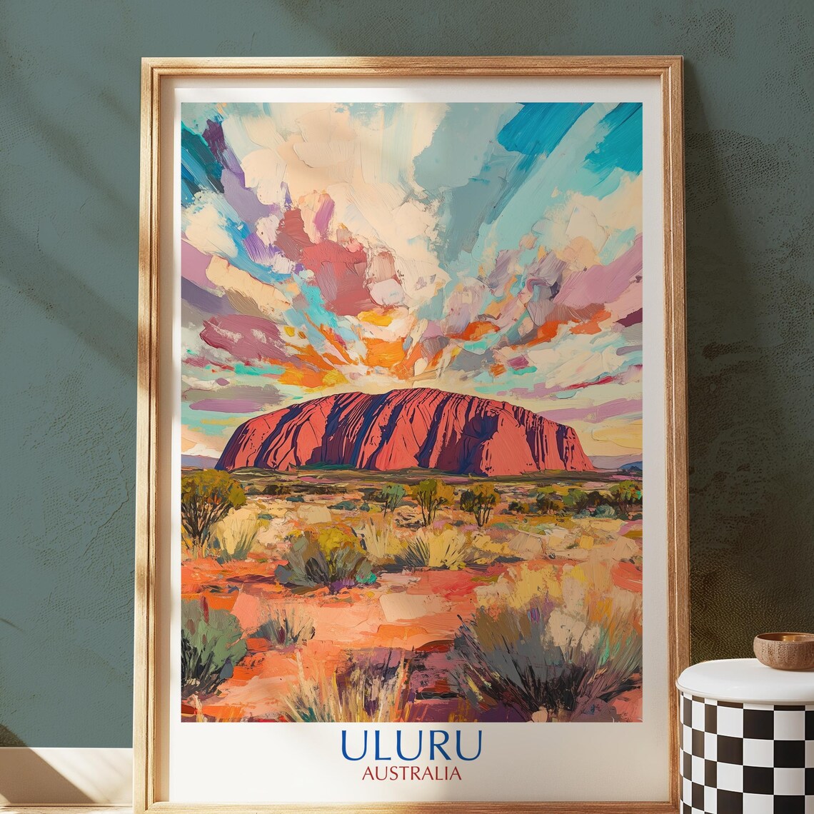 Uluru Print, Australian Outback Landscape Art