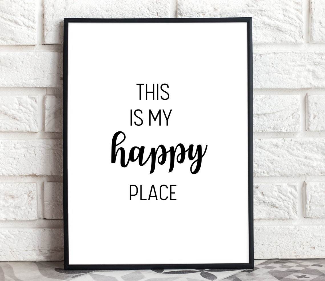 This Is My Happy Place Cozy Mixed Font Minimalist Home Poster - Image 2