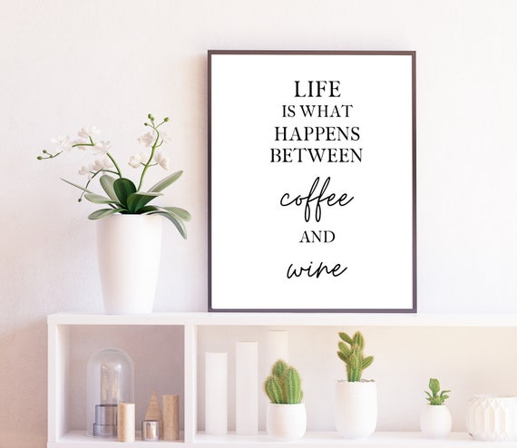 Kitchen Print Prints For Living Room Coffee And Wine Poster Bar Cartel Sign Home Wall Art Kitchen Poster Instant