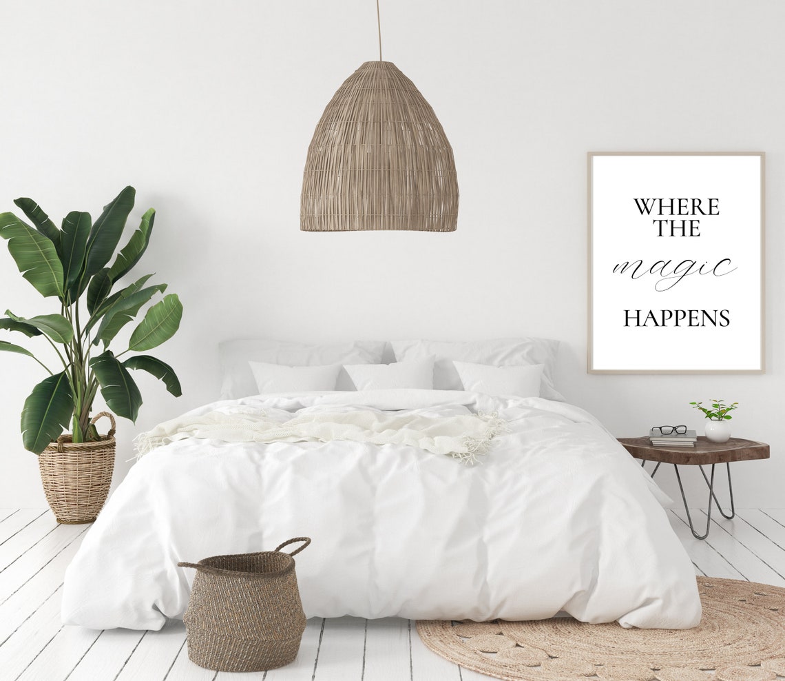 Where The Magic Happens Script Quote Bedroom Home Decor Poster - Image 2