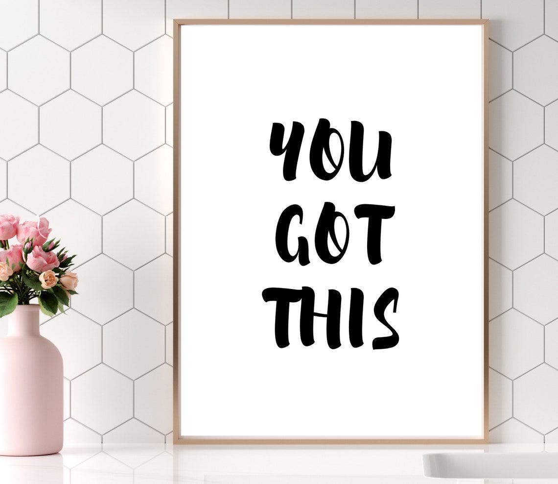 You Got This Bold Hand Lettering Motivational Portrait Poster - Image 4