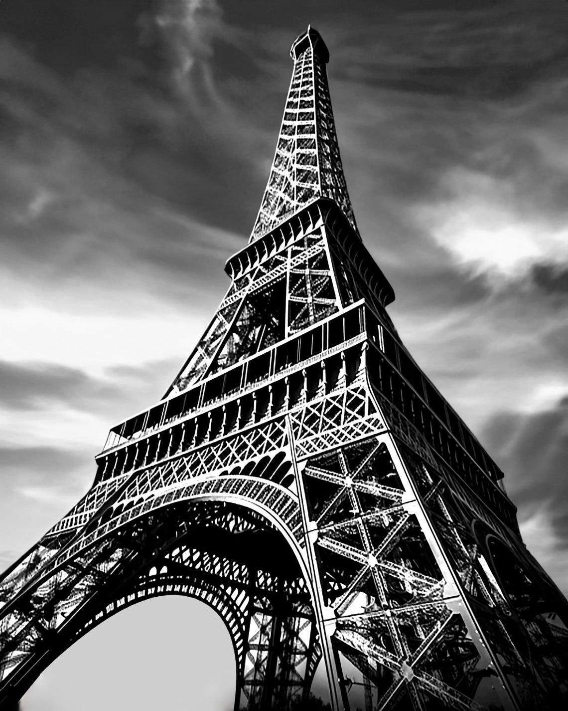 Paris Eiffel Tower Travel Poster