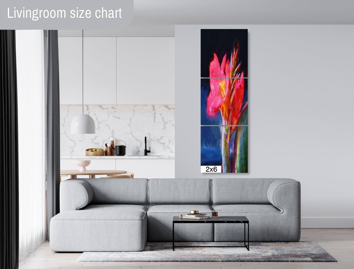 Painterly Pink Bloom On Midnight Blue Bold Floral Wall Art Poster - Image 4