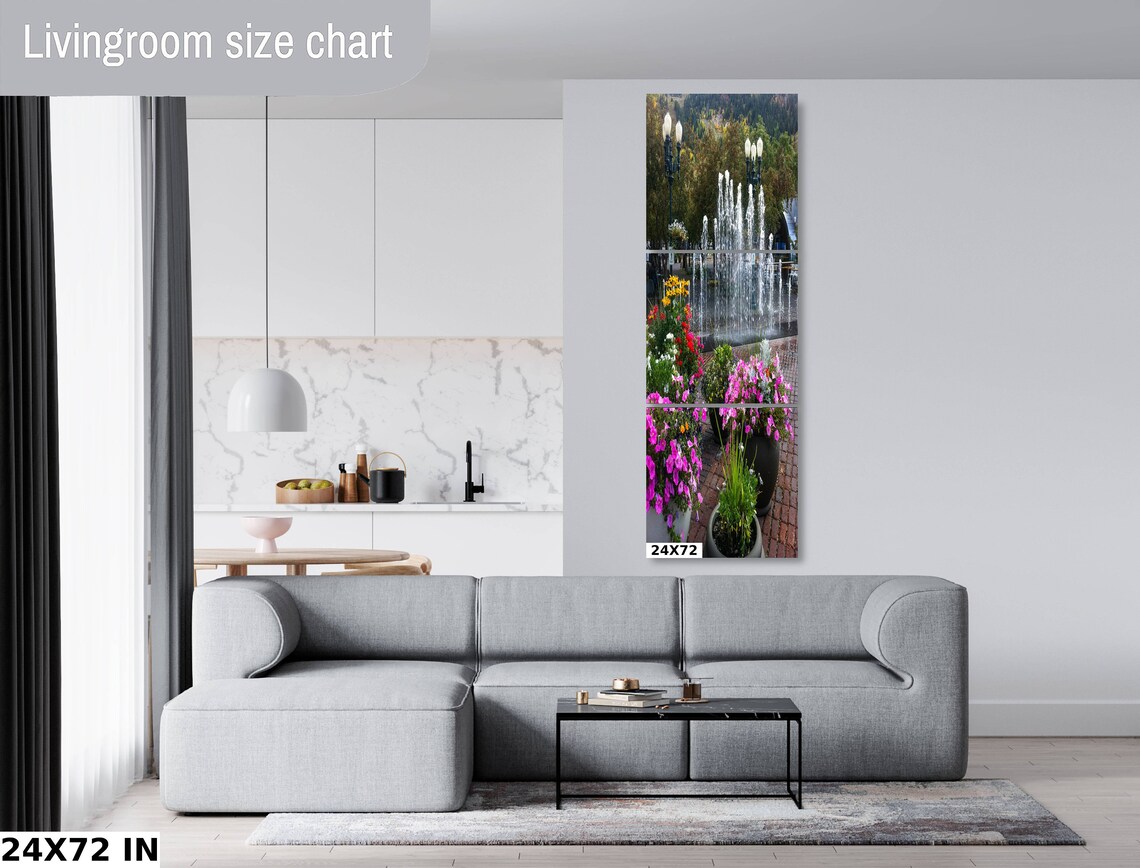 Aspen Colorado Fountains Plaza Flowers Mountain View Wall Poster - Image 3